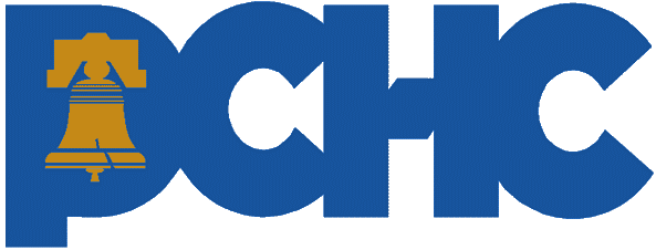 The PCHC logo containing those bold letters with the liberty bell in the middle of the 'P'