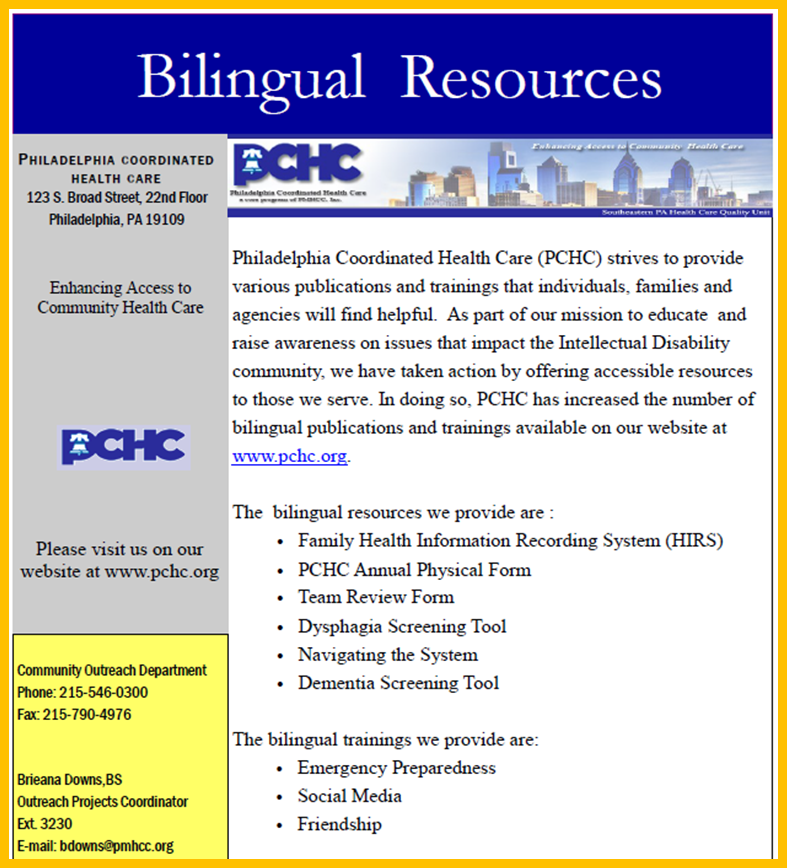 Bilingual Resources Flyer